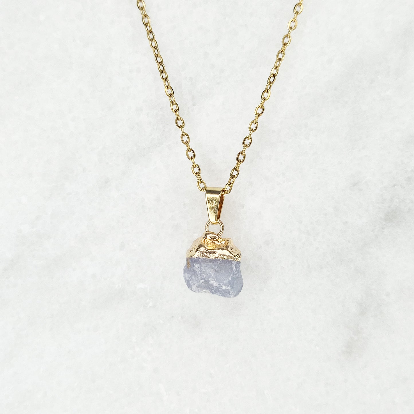 Blue fluorite necklace