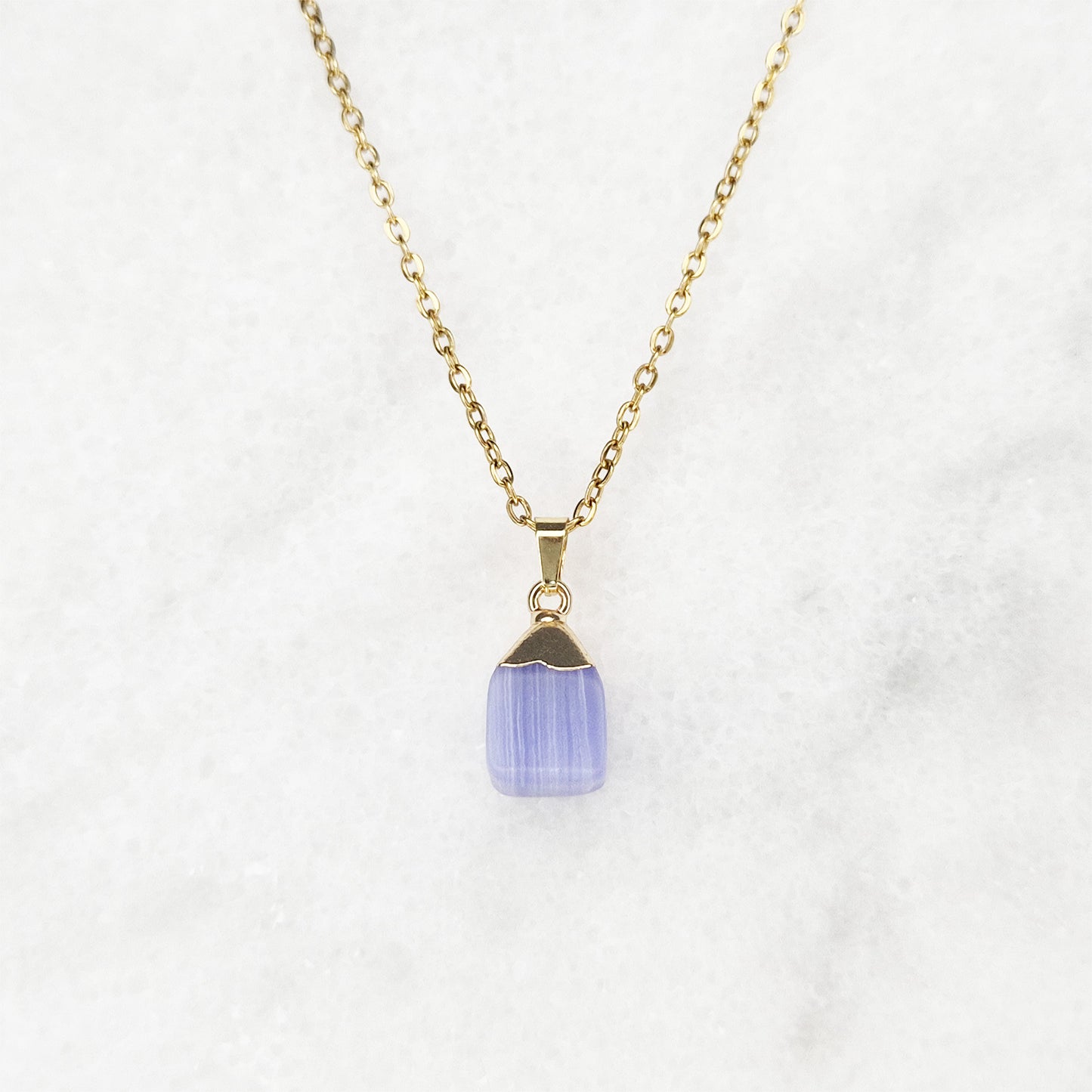 Purple - Blue Agate Necklace