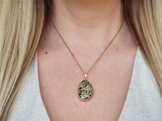 Dalmation Raindrop Necklace