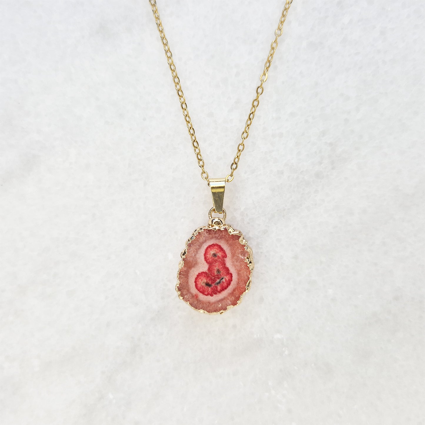 Orange Agate Stalactite Necklace
