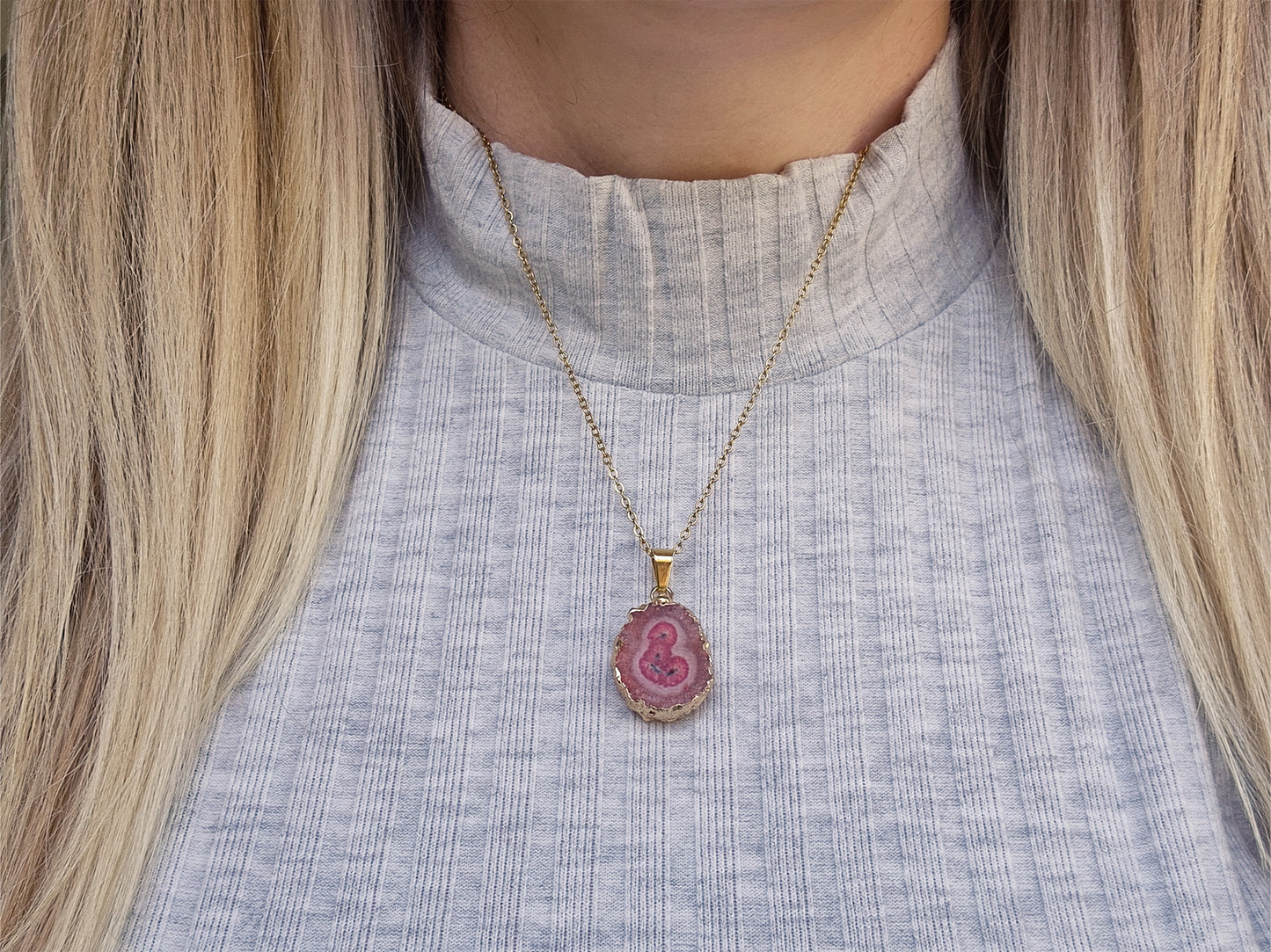 Orange Agate Stalactite Necklace