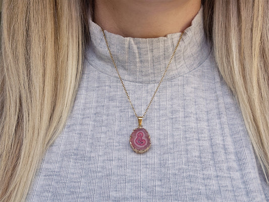 Orange Agate Stalactite Necklace