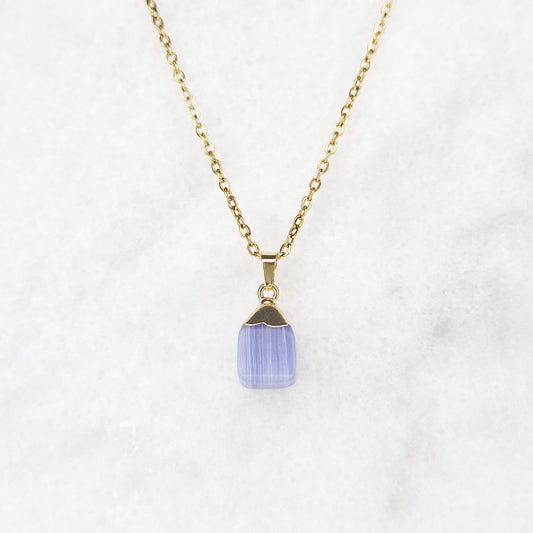 Purple - Blue Agate Necklace